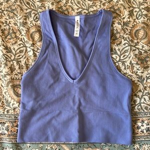 Athleta aurora ribbed seamless vneck tank